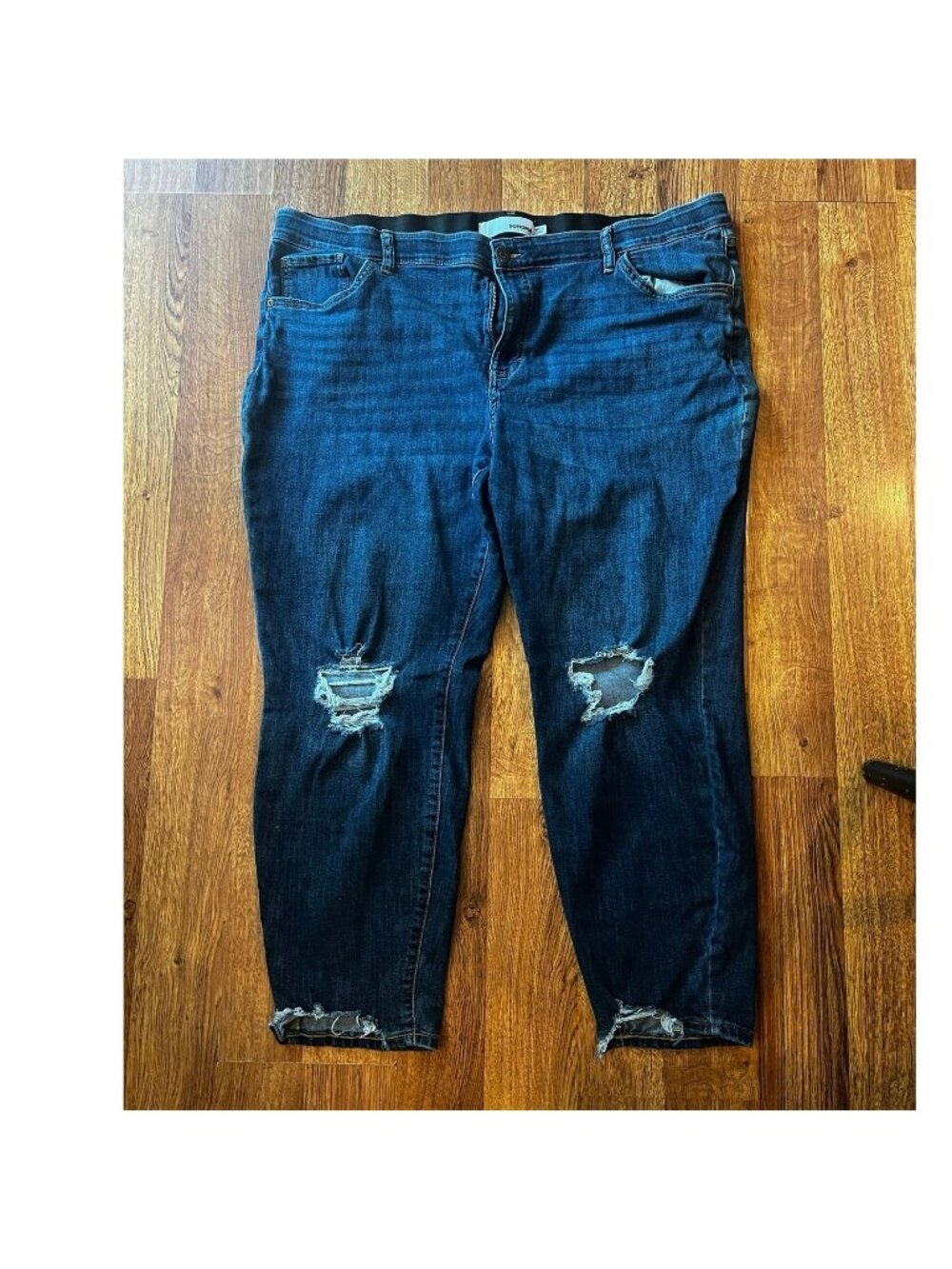 Sonoma Womens Distressed Skinny Jeans Size 24W Dark Wash